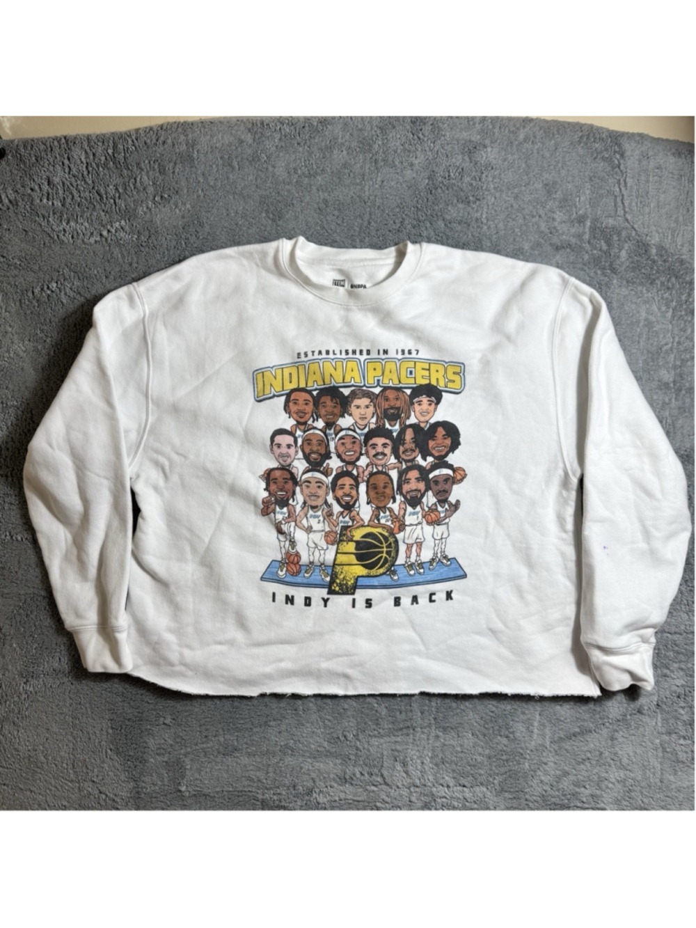 Indiana Pacers White NBA Crewneck Sweatshirt XXL